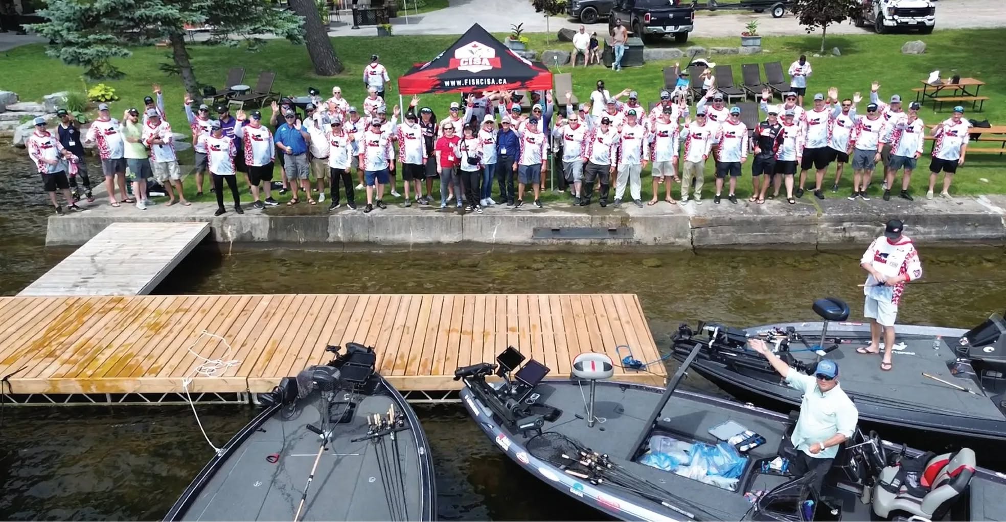 Group fishing trip on the water with Joe Ford Fishing and Outdoors